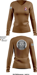 HM-15 66568622 Women's Long Sleeve V-neck Shirt - 100