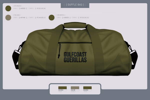 Duffle Bag, Gulfcoast Guerillas, , Teamtime, Team time, sublimation, custom sports apparel, team uniforms, spirit wear, spiritwear, sports uniforms, custom shirts, team store, custom team store, fundraiser sports, apparel fundraiser
