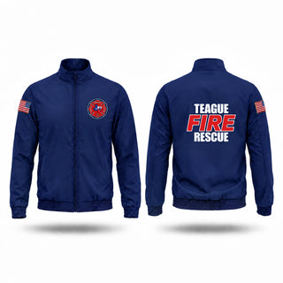 Windbreaker, Teague fire department station 9, Fire Department, Teamtime, Team time, sublimation, custom sports apparel, team uniforms, spirit wear, spiritwear, sports uniforms, custom shirts, team store, custom team store, fundraiser sports, apparel fundraiser