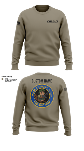 Crew Neck Sweatshirt, Oregon national guard shooting team, Army, Teamtime, Team time, sublimation, custom sports apparel, team uniforms, spirit wear, spiritwear, sports uniforms, custom shirts, team store, custom team store, fundraiser sports, apparel fundraiser