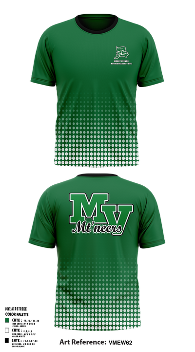Mount Vernon Mountaineer Lady Golf Short Sleeve Performance Shirt - 1