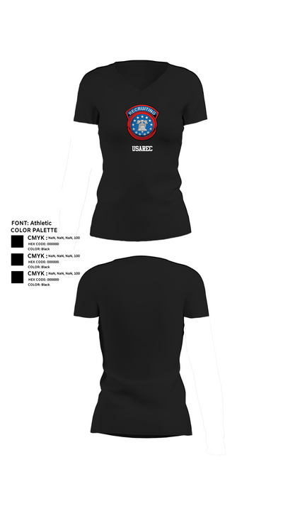USAREC 88985751 Women's Short Sleeve V-neck Shirt - 24