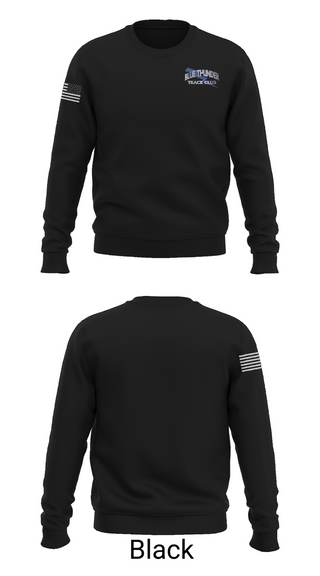 Crew Neck Sweatshirt, Blue Thunder, Track & Field, Teamtime, Team time, sublimation, custom sports apparel, team uniforms, spirit wear, spiritwear, sports uniforms, custom shirts, team store, custom team store, fundraiser sports, apparel fundraiser