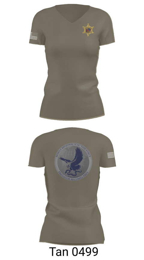 Womens Short Sleeve Vneck Shirt, MCSO ICAC, Police, Teamtime, Team time, sublimation, custom sports apparel, team uniforms, spirit wear, spiritwear, sports uniforms, custom shirts, team store, custom team store, fundraiser sports, apparel fundraiser