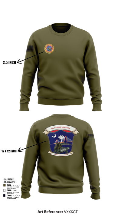 4th Medical Logistics 59116448 Crew Neck Sweatshirt - 101