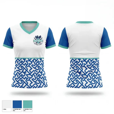 NewSouth Softball League 28682888 Women's Short Sleeve V-neck Shirt - 1