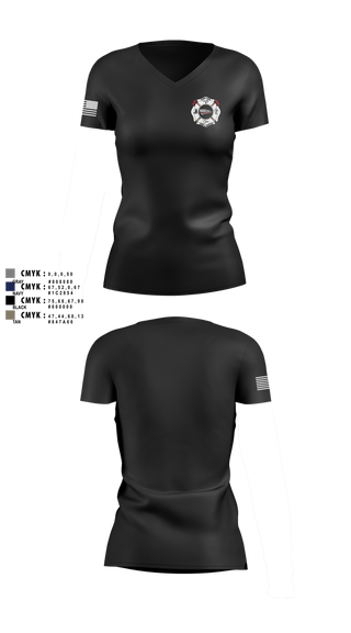 Womens Short Sleeve Vneck Shirt, Camp, Fire Department, Teamtime, Team time, sublimation, custom sports apparel, team uniforms, spirit wear, spiritwear, sports uniforms, custom shirts, team store, custom team store, fundraiser sports, apparel fundraiser
