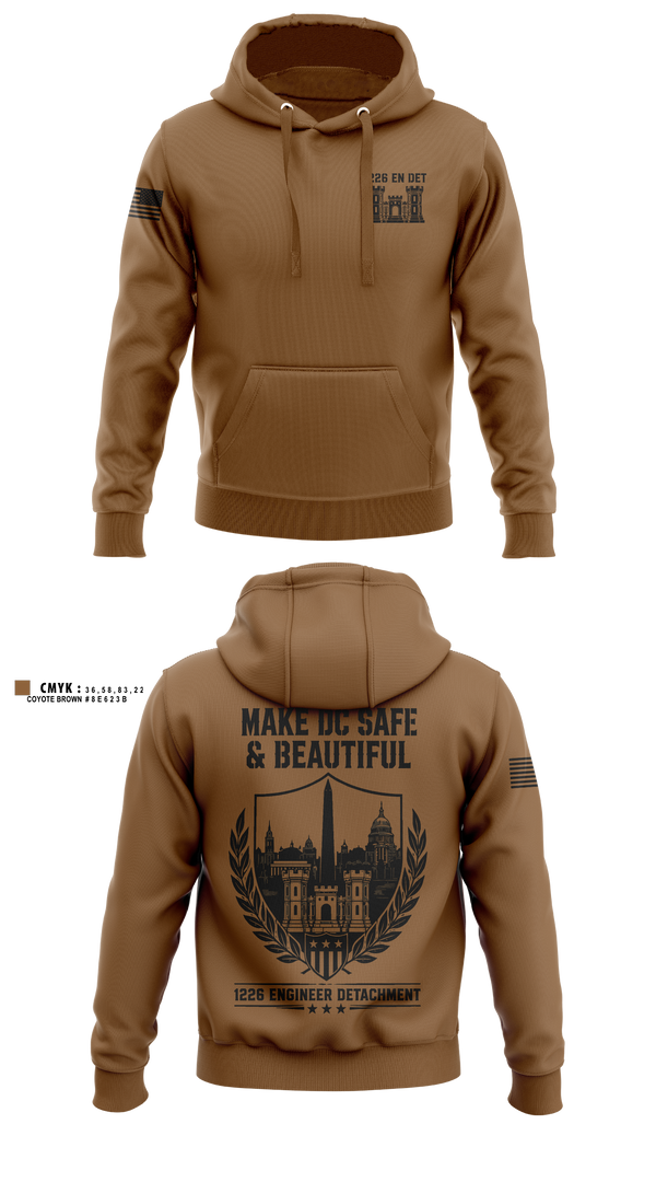Hoodie, 1226 EN DET, National Guard, Teamtime, Team time, sublimation, custom sports apparel, team uniforms, spirit wear, spiritwear, sports uniforms, custom shirts, team store, custom team store, fundraiser sports, apparel fundraiser