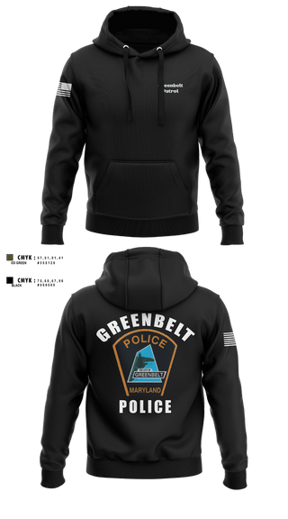 Hoodie, Greenbelt Patrol, Police, Teamtime, Team time, sublimation, custom sports apparel, team uniforms, spirit wear, spiritwear, sports uniforms, custom shirts, team store, custom team store, fundraiser sports, apparel fundraiser