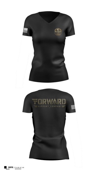 Womens Short Sleeve Vneck Shirt, E-Co 250 BSB, Army, Teamtime, Team time, sublimation, custom sports apparel, team uniforms, spirit wear, spiritwear, sports uniforms, custom shirts, team store, custom team store, fundraiser sports, apparel fundraiser