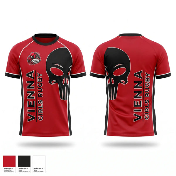 Football Jersey, Vienna Girls, Rugby, Teamtime, Team time, sublimation, custom sports apparel, team uniforms, spirit wear, spiritwear, sports uniforms, custom shirts, team store, custom team store, fundraiser sports, apparel fundraiser