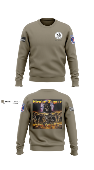 Crew Neck Sweatshirt, Grave digger, Army, Teamtime, Team time, sublimation, custom sports apparel, team uniforms, spirit wear, spiritwear, sports uniforms, custom shirts, team store, custom team store, fundraiser sports, apparel fundraiser
