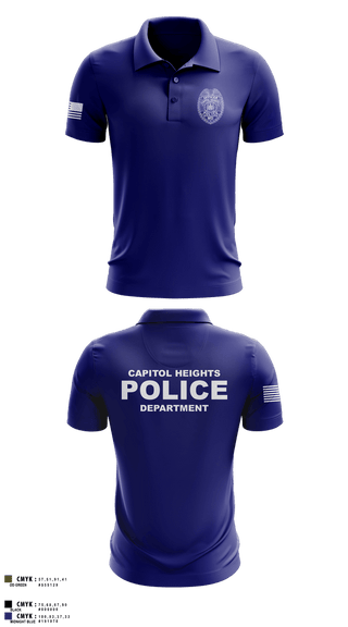 Short Sleeve Performance Polo, Capitol Heights Police Dept., Police, Teamtime, Team time, sublimation, custom sports apparel, team uniforms, spirit wear, spiritwear, sports uniforms, custom shirts, team store, custom team store, fundraiser sports, apparel fundraiser