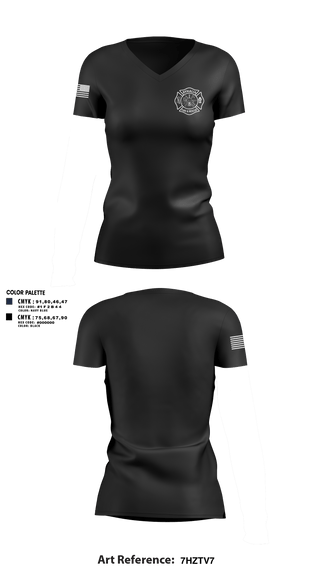 Womens Short Sleeve Vneck Shirt, Byhalia Fire and Rescue, Fire Department, Teamtime, Team time, sublimation, custom sports apparel, team uniforms, spirit wear, spiritwear, sports uniforms, custom shirts, team store, custom team store, fundraiser sports, apparel fundraiser