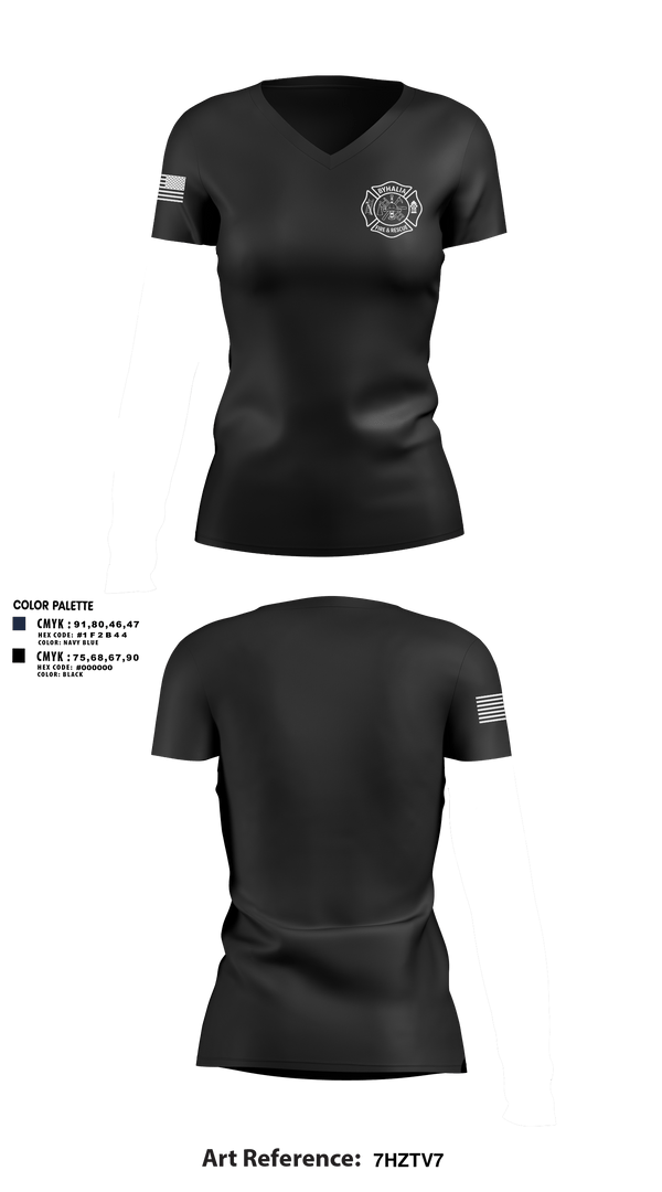 Womens Short Sleeve Vneck Shirt, Byhalia Fire and Rescue, Fire Department, Teamtime, Team time, sublimation, custom sports apparel, team uniforms, spirit wear, spiritwear, sports uniforms, custom shirts, team store, custom team store, fundraiser sports, apparel fundraiser