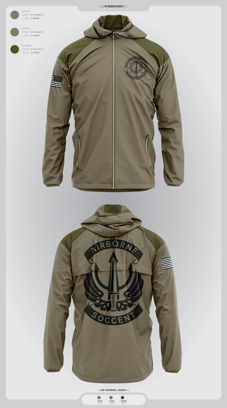Windbreaker, SOCCENT IWD, Army, Teamtime, Team time, sublimation, custom sports apparel, team uniforms, spirit wear, spiritwear, sports uniforms, custom shirts, team store, custom team store, fundraiser sports, apparel fundraiser