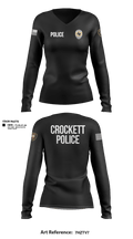 Crockett Police Department 97881074 Women's Long Sleeve V-neck Shirt - 5