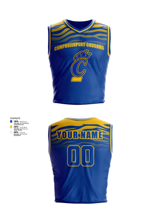 Womens Basketball Jersey, Campbellsport Cougars, Women's Basketball, Teamtime, Team time, sublimation, custom sports apparel, team uniforms, spirit wear, spiritwear, sports uniforms, custom shirts, team store, custom team store, fundraiser sports, apparel fundraiser