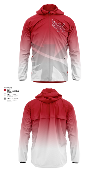 Windbreaker, Kaua’i Red Raiders, Cheer, Teamtime, Team time, sublimation, custom sports apparel, team uniforms, spirit wear, spiritwear, sports uniforms, custom shirts, team store, custom team store, fundraiser sports, apparel fundraiser