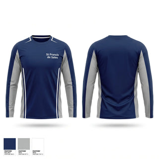 Long Sleeve Performance Shirt, St. Francis de Sales, Cross Country, Teamtime, Team time, sublimation, custom sports apparel, team uniforms, spirit wear, spiritwear, sports uniforms, custom shirts, team store, custom team store, fundraiser sports, apparel fundraiser