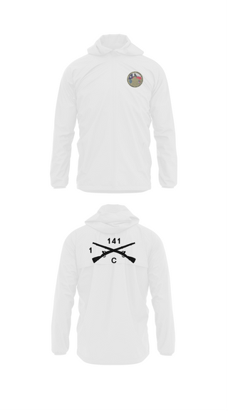 Windbreaker, C Co 1-141 IN, Army, Teamtime, Team time, sublimation, custom sports apparel, team uniforms, spirit wear, spiritwear, sports uniforms, custom shirts, team store, custom team store, fundraiser sports, apparel fundraiser