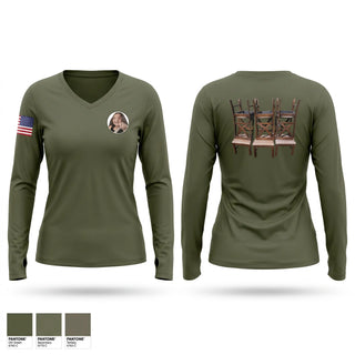 Womens Long Sleeve Vneck Shirt, Usarsa, Army, Teamtime, Team time, sublimation, custom sports apparel, team uniforms, spirit wear, spiritwear, sports uniforms, custom shirts, team store, custom team store, fundraiser sports, apparel fundraiser