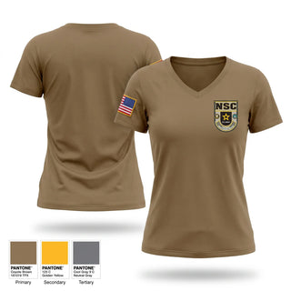 Womens Short Sleeve Vneck Shirt, National Simulation Center, Army, Teamtime, Team time, sublimation, custom sports apparel, team uniforms, spirit wear, spiritwear, sports uniforms, custom shirts, team store, custom team store, fundraiser sports, apparel fundraiser
