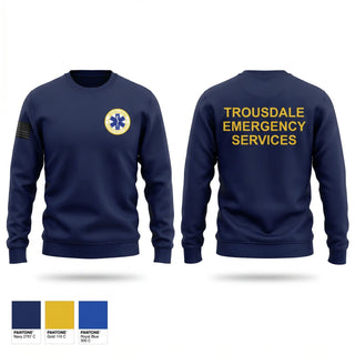 Crew Neck Sweatshirt, Trousdale County EMS, EMS/EMT, Teamtime, Team time, sublimation, custom sports apparel, team uniforms, spirit wear, spiritwear, sports uniforms, custom shirts, team store, custom team store, fundraiser sports, apparel fundraiser