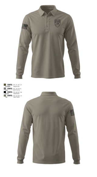 Long Sleeve Performance Polo, Glencoe Investigations, Police, Teamtime, Team time, sublimation, custom sports apparel, team uniforms, spirit wear, spiritwear, sports uniforms, custom shirts, team store, custom team store, fundraiser sports, apparel fundraiser