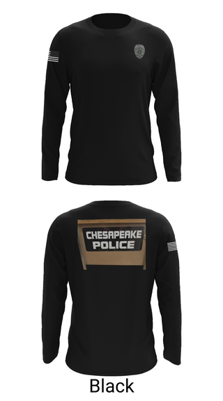 Long Sleeve Performance Shirt, Chesapeake Police, Police, Teamtime, Team time, sublimation, custom sports apparel, team uniforms, spirit wear, spiritwear, sports uniforms, custom shirts, team store, custom team store, fundraiser sports, apparel fundraiser