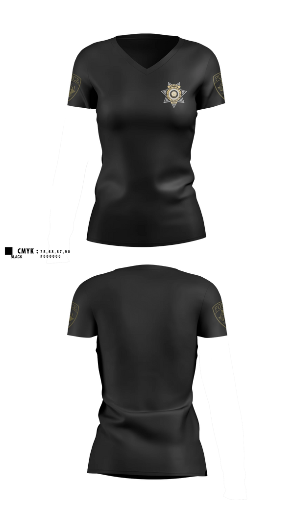 Womens Short Sleeve Vneck Shirt, Rockdale Police Department, Police, Teamtime, Team time, sublimation, custom sports apparel, team uniforms, spirit wear, spiritwear, sports uniforms, custom shirts, team store, custom team store, fundraiser sports, apparel fundraiser