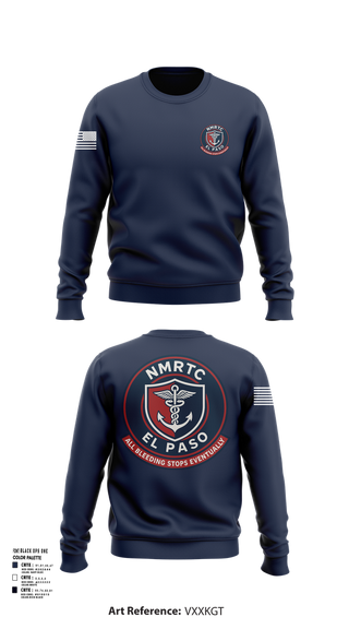 Crew Neck Sweatshirt, NMRTC El Paso, , Teamtime, Team time, sublimation, custom sports apparel, team uniforms, spirit wear, spiritwear, sports uniforms, custom shirts, team store, custom team store, fundraiser sports, apparel fundraiser