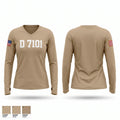 D 7-101 12806327 Women's Long Sleeve V-neck Shirt - 1