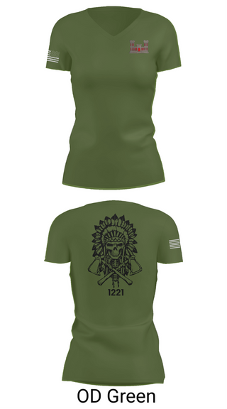 Womens Short Sleeve Vneck Shirt, 1221st Route Clearance Co., National Guard, Teamtime, Team time, sublimation, custom sports apparel, team uniforms, spirit wear, spiritwear, sports uniforms, custom shirts, team store, custom team store, fundraiser sports, apparel fundraiser