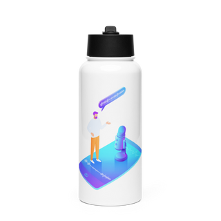 Vov10042025 58041002 Stainless Steel Water Bottle with a Straw Lid
