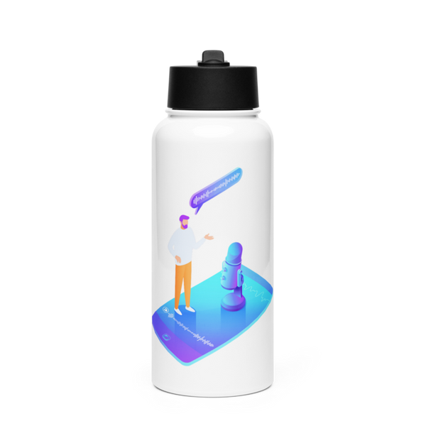 Vov10042025 58041002 Stainless Steel Water Bottle with a Straw Lid