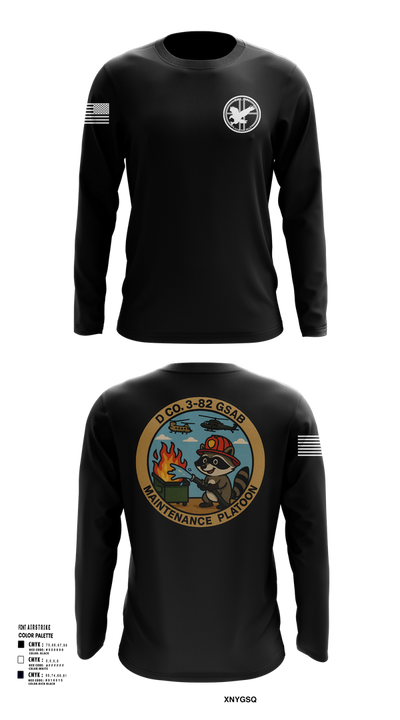 D Co 3-82 GSAB Maintenance Platoon 61791905 Long Sleeve Performance Shirt 103