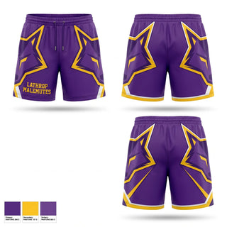 Athletic Shorts With Pockets, Lathrop Malemutes, Women's Basketball, Teamtime, Team time, sublimation, custom sports apparel, team uniforms, spirit wear, spiritwear, sports uniforms, custom shirts, team store, custom team store, fundraiser sports, apparel fundraiser