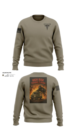 Crew Neck Sweatshirt, 194th AR BDE HRT Medics, Army, Teamtime, Team time, sublimation, custom sports apparel, team uniforms, spirit wear, spiritwear, sports uniforms, custom shirts, team store, custom team store, fundraiser sports, apparel fundraiser