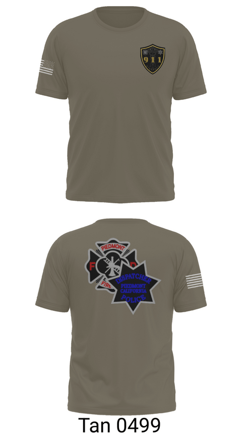 Short Sleeve Performance Shirt, Piedmont Dispatchers, Fire Department, Teamtime, Team time, sublimation, custom sports apparel, team uniforms, spirit wear, spiritwear, sports uniforms, custom shirts, team store, custom team store, fundraiser sports, apparel fundraiser