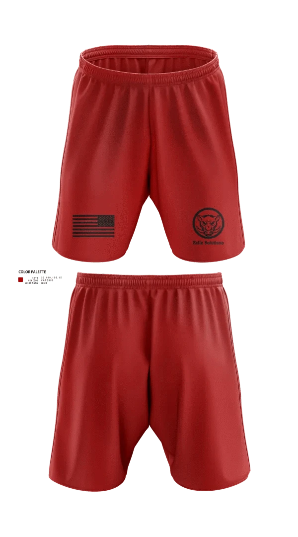 Athletic Shorts With Pockets, Exile Solutions, Police, Teamtime, Team time, sublimation, custom sports apparel, team uniforms, spirit wear, spiritwear, sports uniforms, custom shirts, team store, custom team store, fundraiser sports, apparel fundraiser
