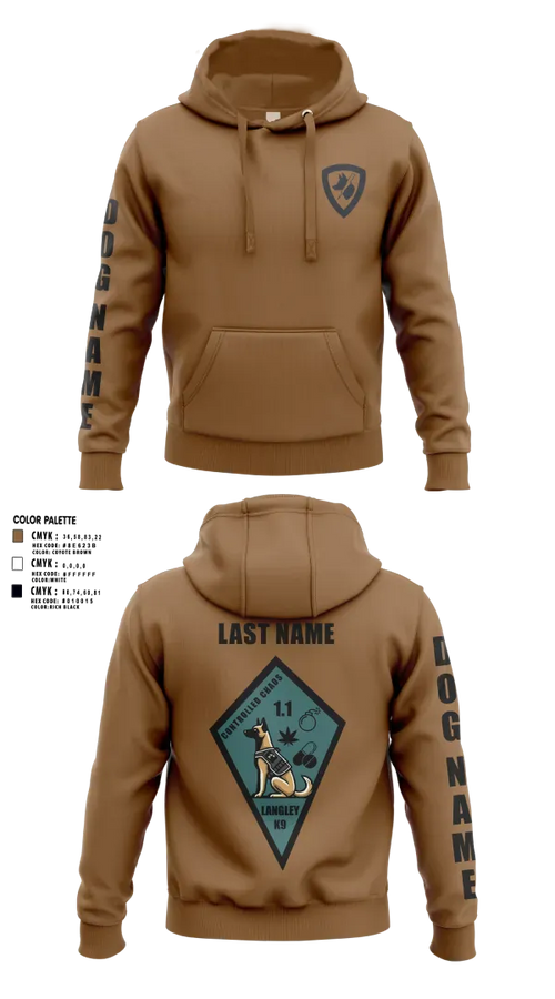 Hoodie, 633 SFS K9, Air Force, Teamtime, Team time, sublimation, custom sports apparel, team uniforms, spirit wear, spiritwear, sports uniforms, custom shirts, team store, custom team store, fundraiser sports, apparel fundraiser
