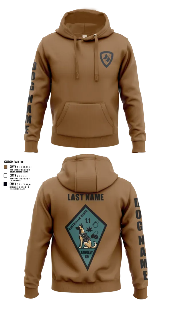 Hoodie, 633 SFS K9, Air Force, Teamtime, Team time, sublimation, custom sports apparel, team uniforms, spirit wear, spiritwear, sports uniforms, custom shirts, team store, custom team store, fundraiser sports, apparel fundraiser