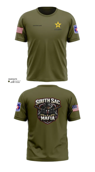 Short Sleeve Performance Shirt, SAC SOUTH, Army, Teamtime, Team time, sublimation, custom sports apparel, team uniforms, spirit wear, spiritwear, sports uniforms, custom shirts, team store, custom team store, fundraiser sports, apparel fundraiser