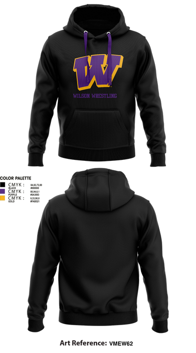 Wilson High School Wrestling 62815969 Hoodie - 2