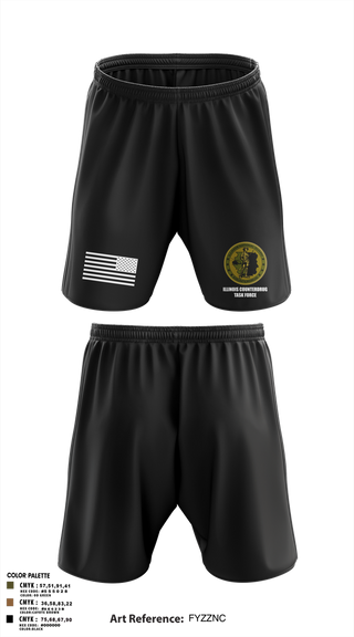 Athletic Shorts With Pockets, Illinois Counterdrug Task Force, , Teamtime, Team time, sublimation, custom sports apparel, team uniforms, spirit wear, spiritwear, sports uniforms, custom shirts, team store, custom team store, fundraiser sports, apparel fundraiser