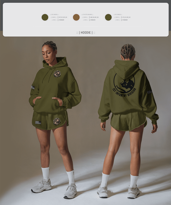 Hoodie, 1st Infantry Division, , Teamtime, Team time, sublimation, custom sports apparel, team uniforms, spirit wear, spiritwear, sports uniforms, custom shirts, team store, custom team store, fundraiser sports, apparel fundraiser