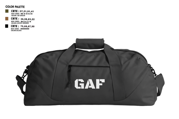 Duffle Bag, GAF, , Teamtime, Team time, sublimation, custom sports apparel, team uniforms, spirit wear, spiritwear, sports uniforms, custom shirts, team store, custom team store, fundraiser sports, apparel fundraiser