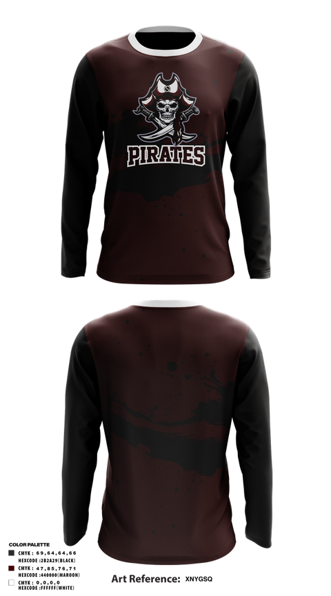 Long Sleeve Performance Shirt, PIRATES, , Teamtime, Team time, sublimation, custom sports apparel, team uniforms, spirit wear, spiritwear, sports uniforms, custom shirts, team store, custom team store, fundraiser sports, apparel fundraiser