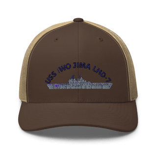 USS IWO JIMA LHD7 FRG Retro Trucker Hat | Yupoong 6606